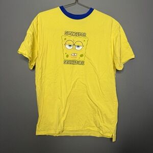 Vintage SpongeBob SquarePants Ringer T Shirt 2004 Y2K Square Dude Cartoon